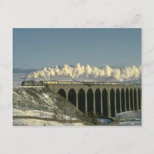 Sir Lamiel kruist Ribblehead Viaduct op de Settl Briefkaart