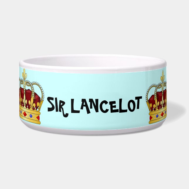 SIR LANCELOT DOG BOWL - HET KROTER - ENGELS HERO VOERBAKJE (Voorkant)