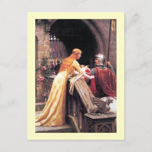 Sir Lancelot en Guinevere over de Stairs Briefkaart (Voorkant)