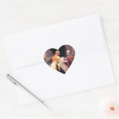 Sir Lancelot en Guinevere over de Stairs Hart Sticker (Envelop)