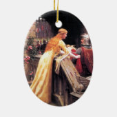 Sir Lancelot en Guinevere over de Stairs Keramisch Ornament (Achterkant)
