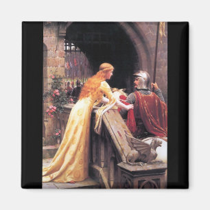 Sir Lancelot en Guinevere over de Stairs Magneet