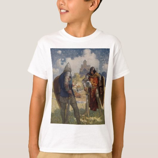 Sir Launcelot du Lake, ridder van de ronde tafel T-shirt (Voorkant)