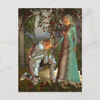 Sir Launcelot en Queen Guinevere Briefkaart