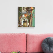 Sir Launcelot en Queen Guinevere Canvas Afdruk (Insitu (Woonkamer))