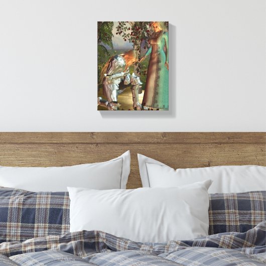 Sir Launcelot en Queen Guinevere Canvas Afdruk (Insitu (Slaapkamer))