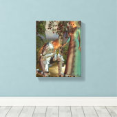 Sir Launcelot en Queen Guinevere Canvas Afdruk (Insitu (Houten vloer))