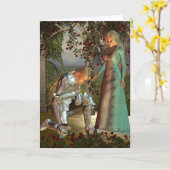 Sir Launcelot en Queen Guinevere Kaart (Gele Bloem)