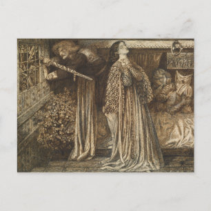 Sir Launcelot in de Koningin Dante Rossetti Briefkaart