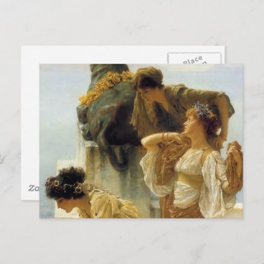 Sir Lawrence Alma-Tadema, een symbool van het taal Briefkaart (Voorkant / Achterkant)