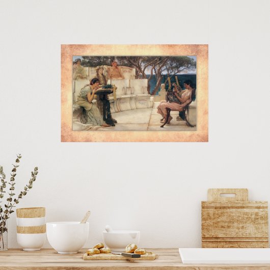 Sir Lawrence Alma-Tadema - Sappho en Alcaeus Poster (Keuken)