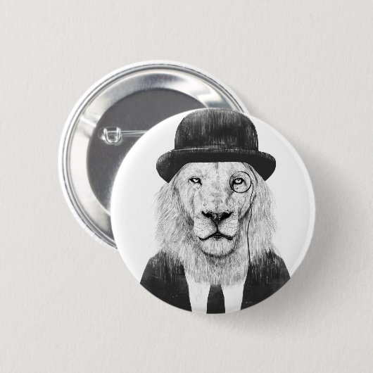 Sir lion ronde button 5,7 cm (Voorkant /achterkant)