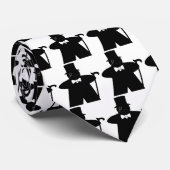 Sir Meeple gamer groomsman stropdas (Opgerold)