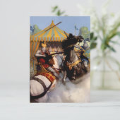 “Sir Mordred’s Lance Broke” by NC Wyeth Bedankkaart (Staand voorkant)