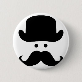 Sir Mustache Ronde Button 5,7 Cm