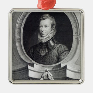 Sir Philip Sidney Metalen Ornament