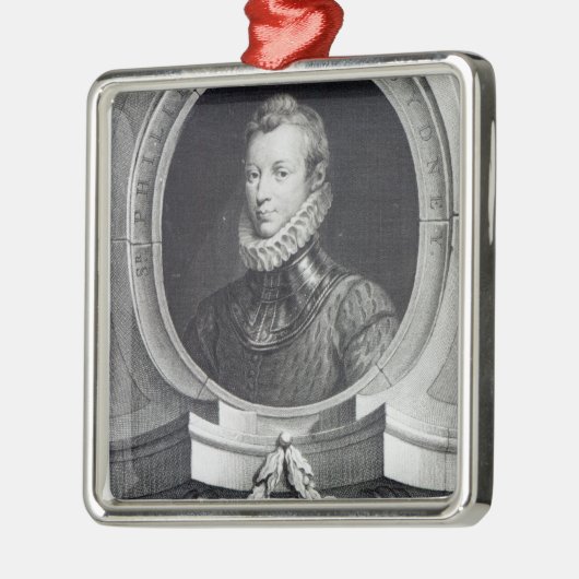 Sir Philip Sidney Metalen Ornament (Links)