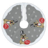 Sir Pug Dog Kerstboom Rok (Voorkant)