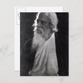 Sir Rabindranath Tagore Briefkaart (Voorkant / Achterkant)
