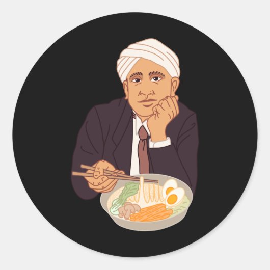 Sir Raman Ramens Sticker (Voorkant)