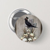 Sir Raven Skully Ronde Button 5,7 Cm (Voorkant /achterkant)