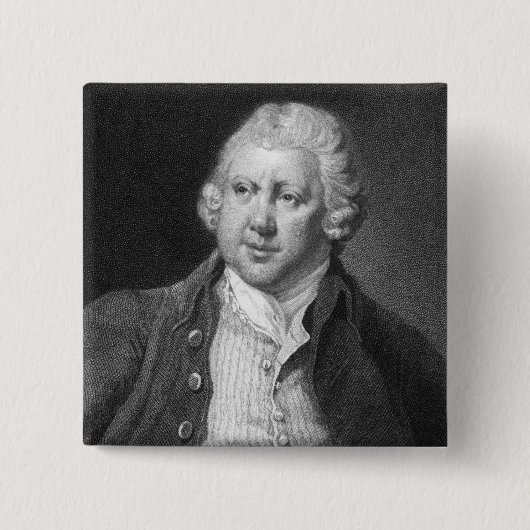 Sir Richard Arkwright Vierkante Button 5,1 Cm (Voorkant)