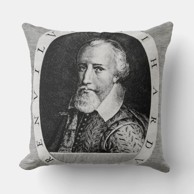 Sir Richard Grenville (c.1541-91), van 'Newe Welt' Kussen (Voorkant)