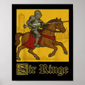 Sir Ringe Knight Vintage Pun  Poster (Voorkant)