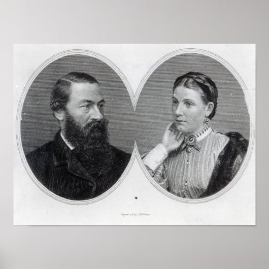 Sir Samuel and Lady Florence Baker, 1866 Poster (Voorkant)