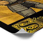 Sir Security Funny Security Pun Knight Middeleeuws Poster (Hoek)