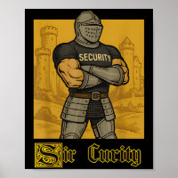 Sir Security Funny Security Pun Knight Middeleeuws