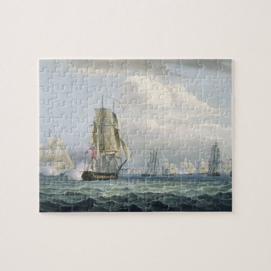 Sir Sidney Smith's (1764-1840) Squadron die een Legpuzzel (Horizontaal)