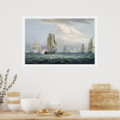 Sir Sidney Smith's (1764-1840) Squadron die een Poster (Keuken)
