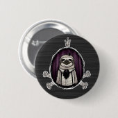 _sir slothington ronde button 5,7 cm (Voorkant /achterkant)