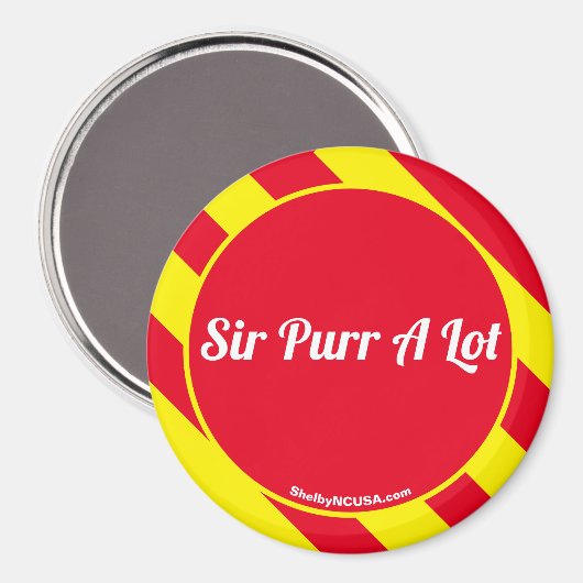Sir Spint veel rood/geel magneet (Voorkant / Achterkant)