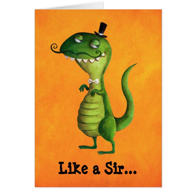 Sir T-rex met Mustaches (Voorkant)