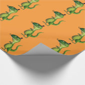 Sir T-rex met Mustaches Cadeaupapier (Hoek)