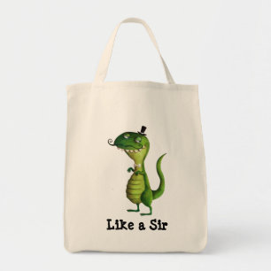 Sir T-rex met Mustaches Tote Bag