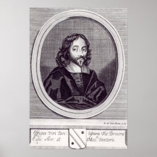 Sir Thomas Browne , gegraveerd door Frederick Poster