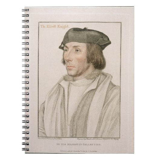 Sir Thomas Elyot (c.1490-1546), gegraveerd door Fr Notitieboek (Voorkant)