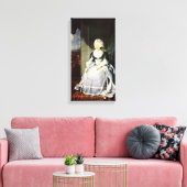 Sir Thomas Lawrence - Koningin Charlotte (portret) Canvas Afdruk (Insitu (Woonkamer))