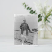 Sir Thomas Lipton op zijn jacht Briefkaart (Staand voorkant)