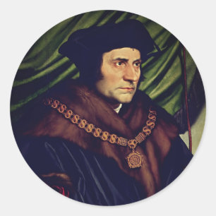 Sir Thomas More - door Hans Holbein, de jongere Ronde Sticker