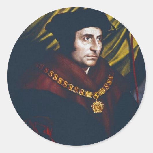Sir Thomas More Ronde Sticker (Voorkant)