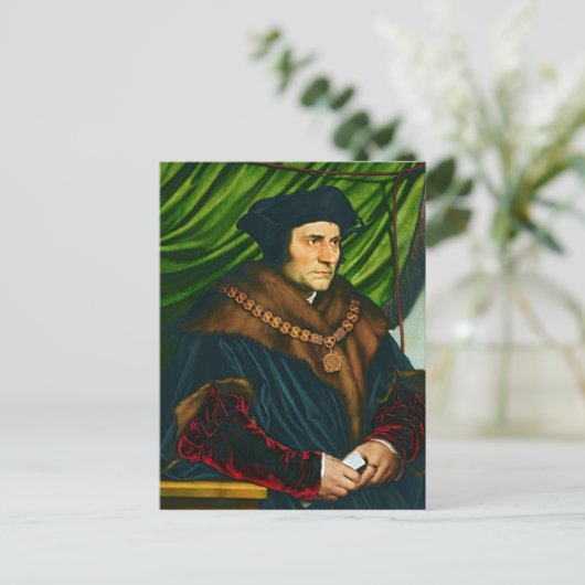 Sir Thomas More van Hans Holbein (1527) Briefkaart (Staand voorkant)