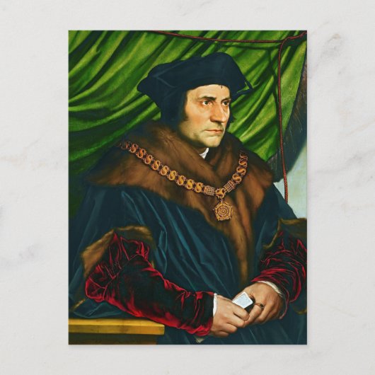 Sir Thomas More van Hans Holbein (1527) Briefkaart (Voorkant)