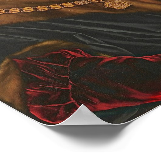 Sir Thomas more van Hans Holbein de Younger Poster (Hoek)