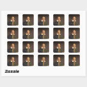 Sir Thomas Stamford Raffles Vierkante Sticker (Vel)