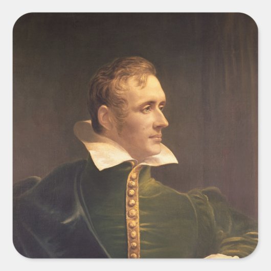 Sir Thomas Stamford Raffles Vierkante Sticker (Voorkant)
