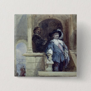 Sir Thomas Wentworth en John Vierkante Button 5,1 Cm